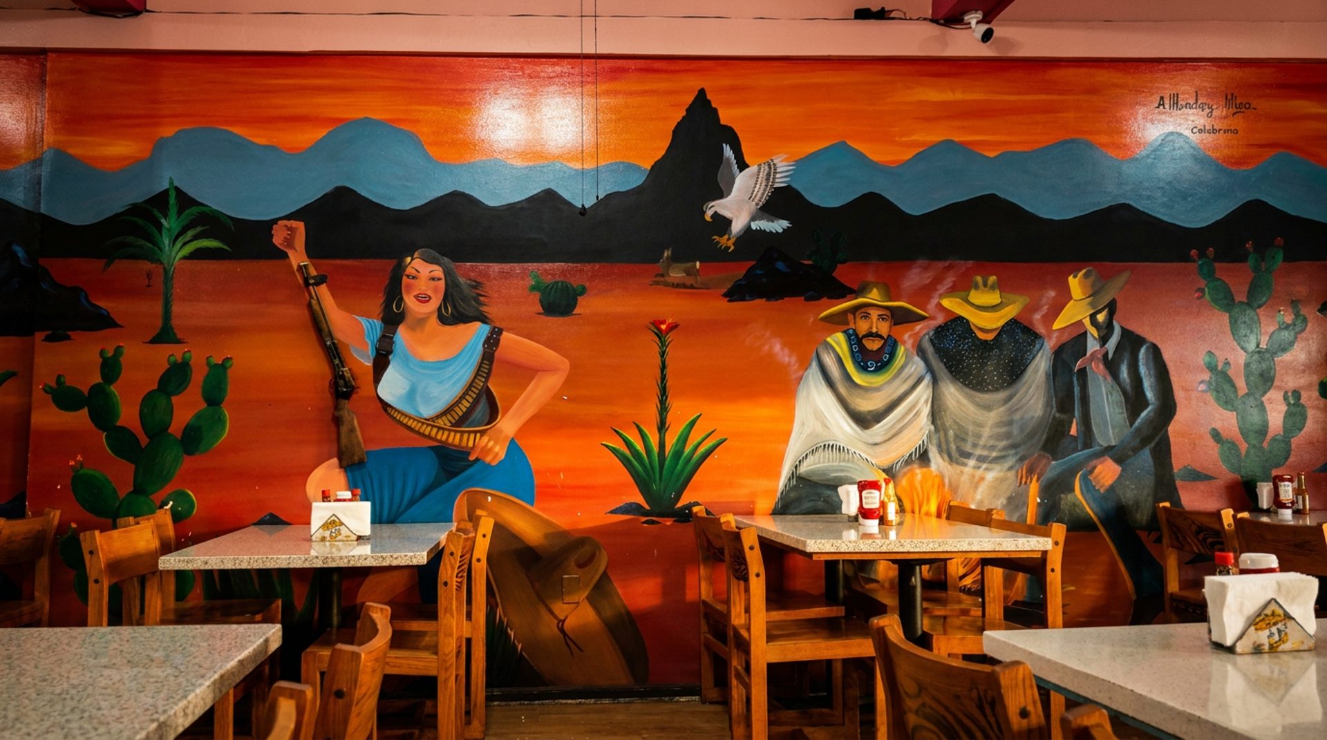 The murals tell the story